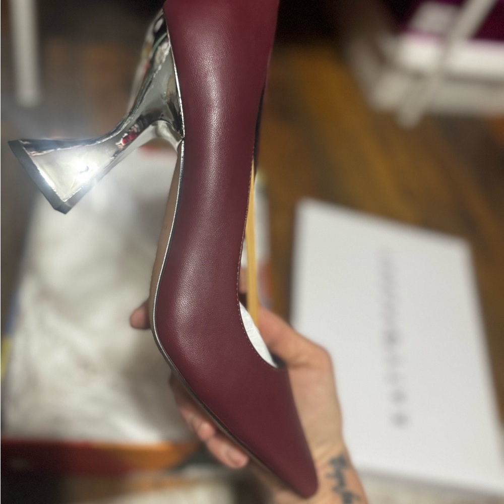 Katy Perry Collections Maroon and Metallic Heels
